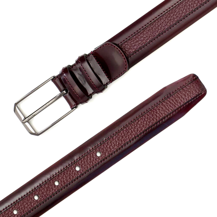 Milani Calfskin/deerskin Burgundy By Mezlan Made In Spain Brand