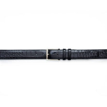 Load image into Gallery viewer, Black Men&#39;s Genuine Alligator Skin Belt - Mezlan Belts
