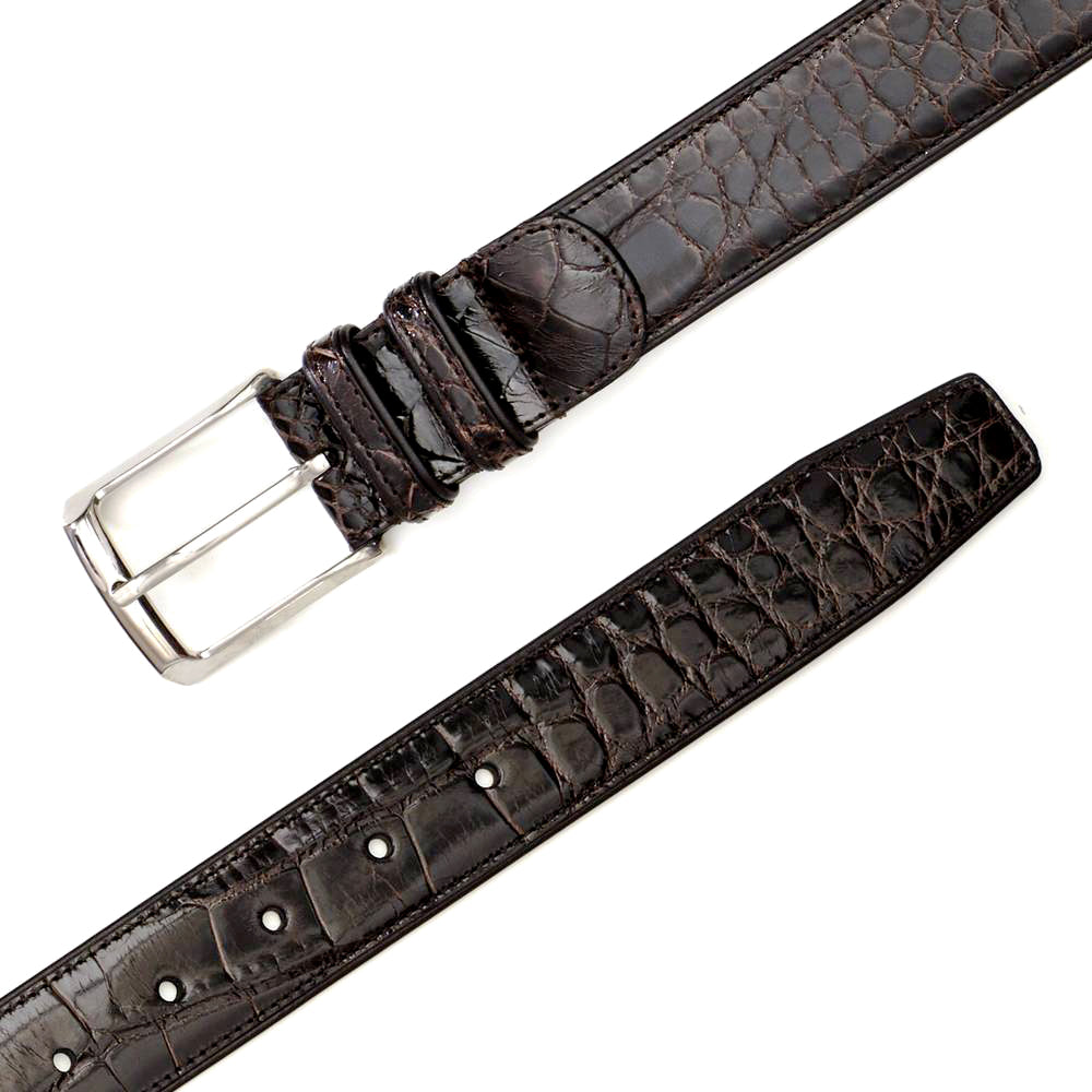 Brown Men's Genuine Alligator Skin Belt - Mezlan Belts