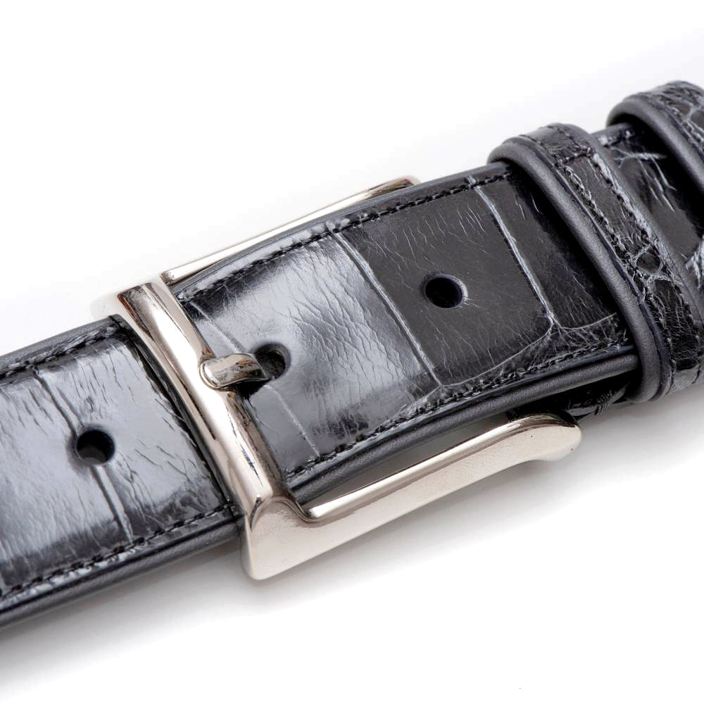 Grey Men's Genuine Alligator Skin Belt - Mezlan Belts