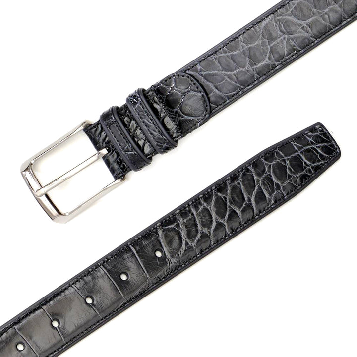 Grey Men's Genuine Alligator Skin Belt - Mezlan Belts