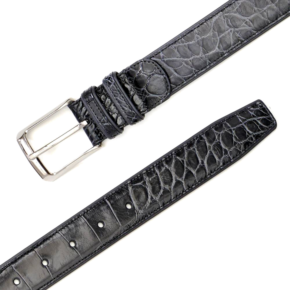 Mezlan Genuine Alligator Belt Blue
