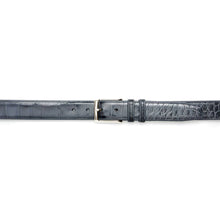 Load image into Gallery viewer, Grey Men&#39;s Genuine Alligator Skin Belt - Mezlan Belts
