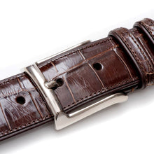 Load image into Gallery viewer, Tan-Sport Men&#39;s Genuine Alligator Skin Belt - Mezlan Belts
