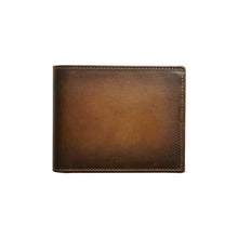 Load image into Gallery viewer, Honey Brown Tan Men&#39;s Leather Wallet - Tri-Fold Hand-Burnished European Calfskin - Mezlan Wallets

