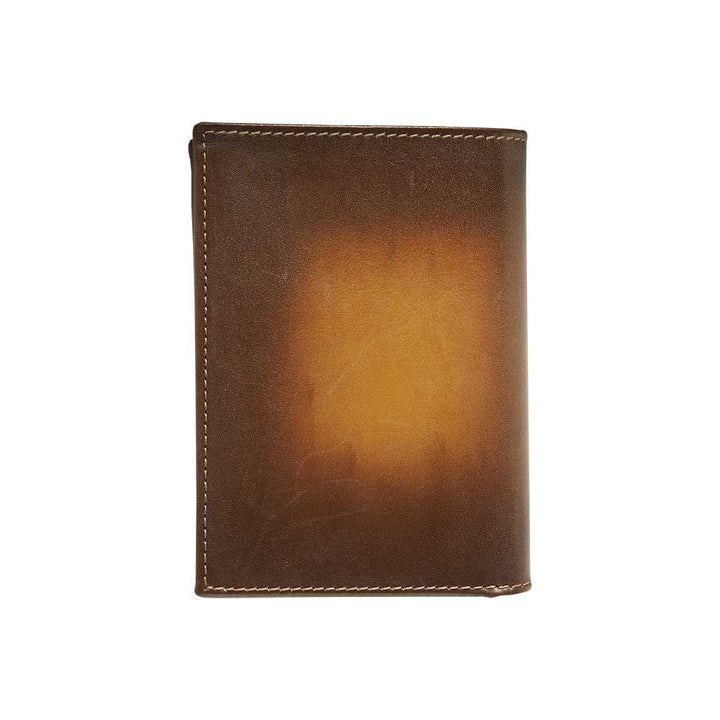 Honey Brown Tan Men's European Calfskin Leather Wallet - Bi-fold with Vintage Finish - Mezlan Wallets