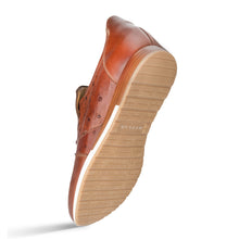 Load image into Gallery viewer, Mezlan Ostrich slip on sneaker ax812 Shoes in Cognac
