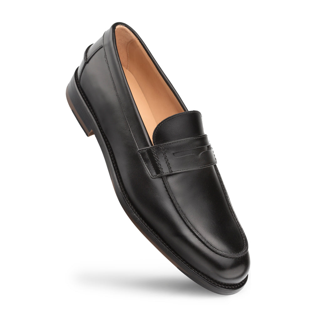 Mezlan Leather penny loafer e402 Shoes in Black