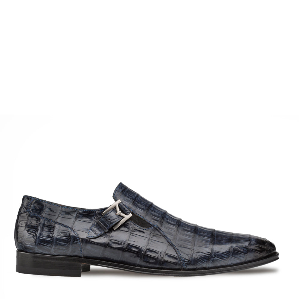 Mezlan Crocodile gore monkstrap sx102 Shoes in Blue