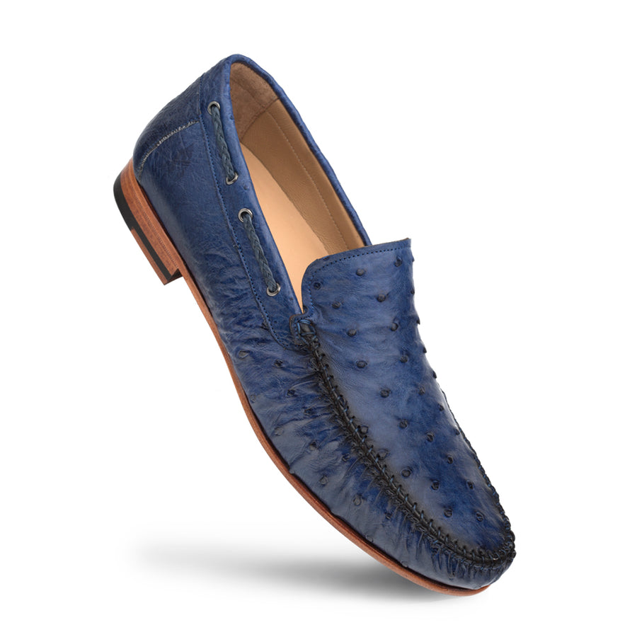 Mezlan Men’s Menor Olive Genuine Ostrich Slip-On