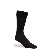 Load image into Gallery viewer, Black Men’s Designer Socks - Luxurious Silk &amp; Egyptian Cotton – Mezlan Socks
