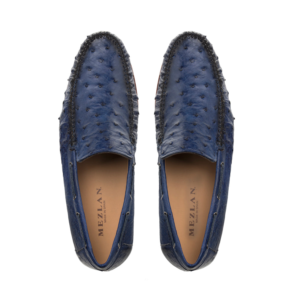 Mezlan Ostrich dress moccasin rx612 Shoes in Jeans