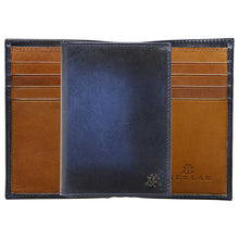 Load image into Gallery viewer, Blue Men&#39;s European Calfskin Leather Wallet - Bi-fold with Vintage Finish - Mezlan Wallets
