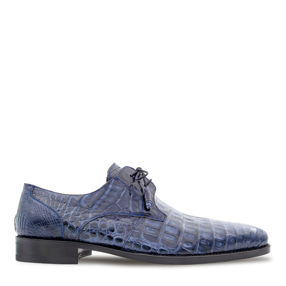 Oxford shoe Mezlan 4338 genuine blue navy crocodile
