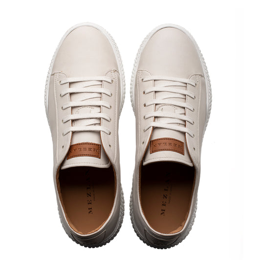 Leather Scallop Sole Sneaker – Mezlan