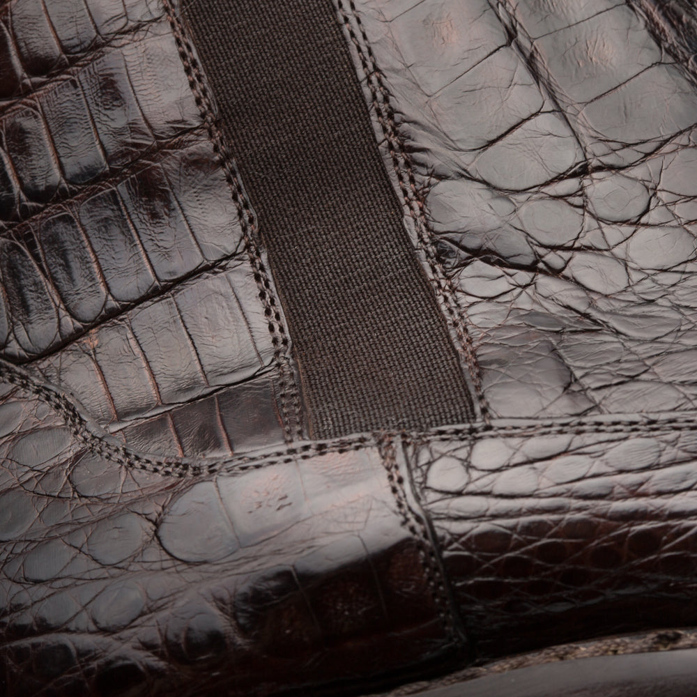 Mezlan Blackmore Black Genuine Crocodile Plain Toe Mens Boot main image 1