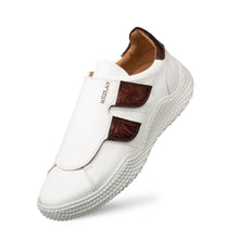 Load image into Gallery viewer, Double Tab Crocodile/Calf Sneaker
