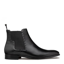 Load image into Gallery viewer, Black Men&#39;s Patina Chelsea Boot - Handmade in Spain - Mezlan Boots
