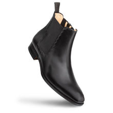 Load image into Gallery viewer, Black Men&#39;s Patina Chelsea Boot - Handmade in Spain - Mezlan Boots
