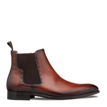 Load image into Gallery viewer, Cognac Rust Men&#39;s Patina Chelsea Boot - Handmade in Spain - Mezlan Boots
