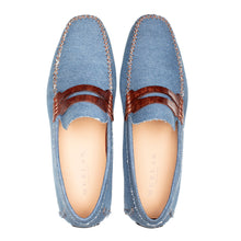 Load image into Gallery viewer, Denim/Crocodile Driver
